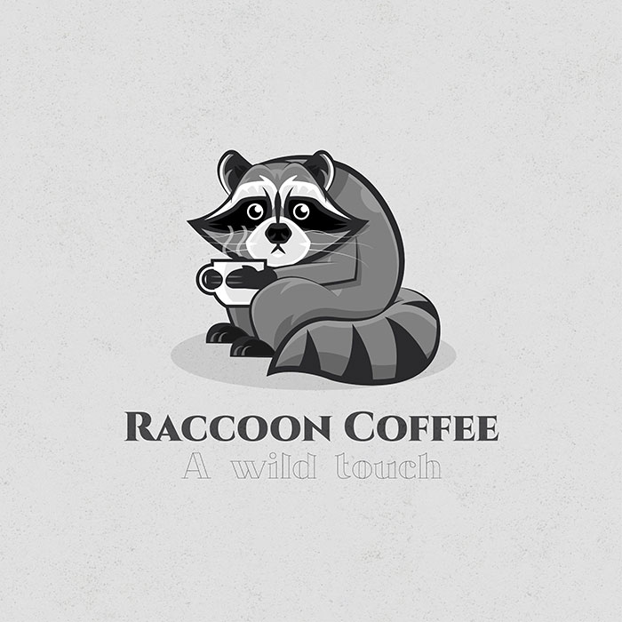 logo raccoon coffee - Jérémy Cochet graphiste illustrateur