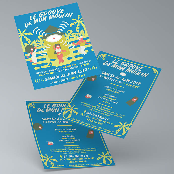 Flyer groove de mon moulin - Jérémy Cochet graphiste print & web