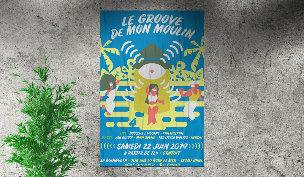 Affiche groove de mon moulin - Jérémy Cochet graphiste print & web