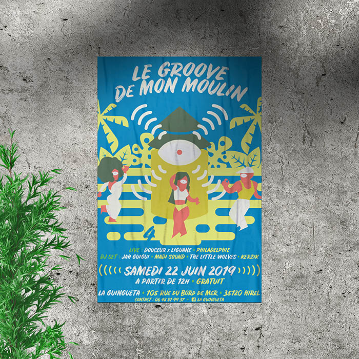 Affiche groove de mon moulin - Jérémy Cochet graphiste print & web